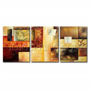 Abstract Multicolor Hand-painted 3-piece Oil Painting Set